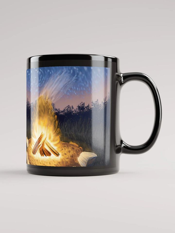 Campfire Companion: Black Glossy Mug for Dog Lovers and Outdoor Enthusiasts product image (2)