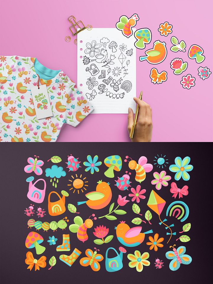 Spring Bloom Patterns Illustrations product image (2)