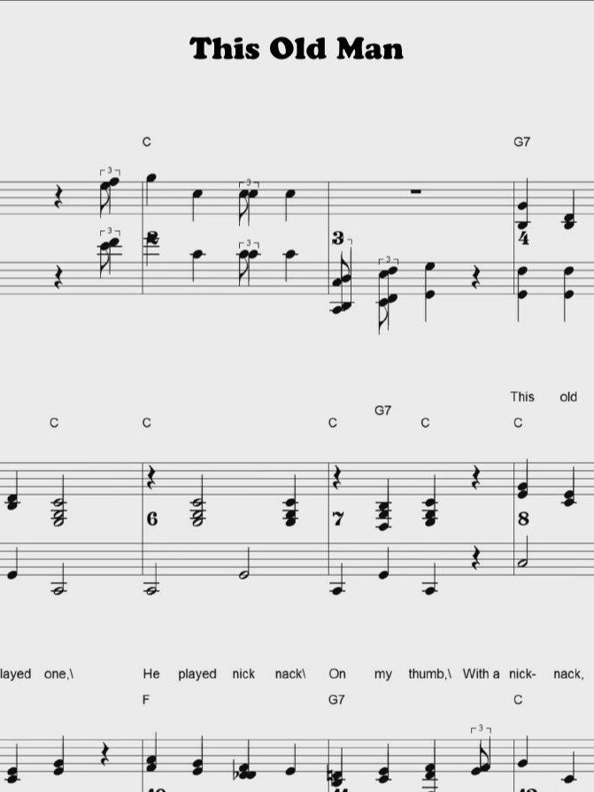 This Old Man - CS - Piano sheet music product image (1)