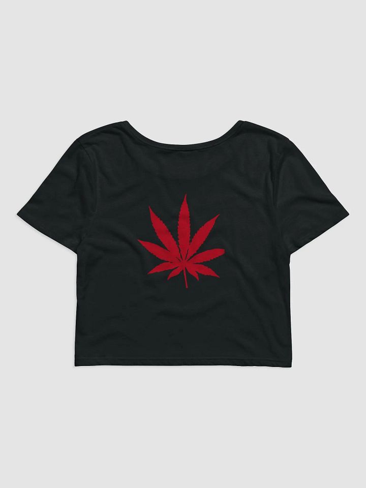 Cannabis Leaf Good Vibes Women's Crop Tee product image (5)