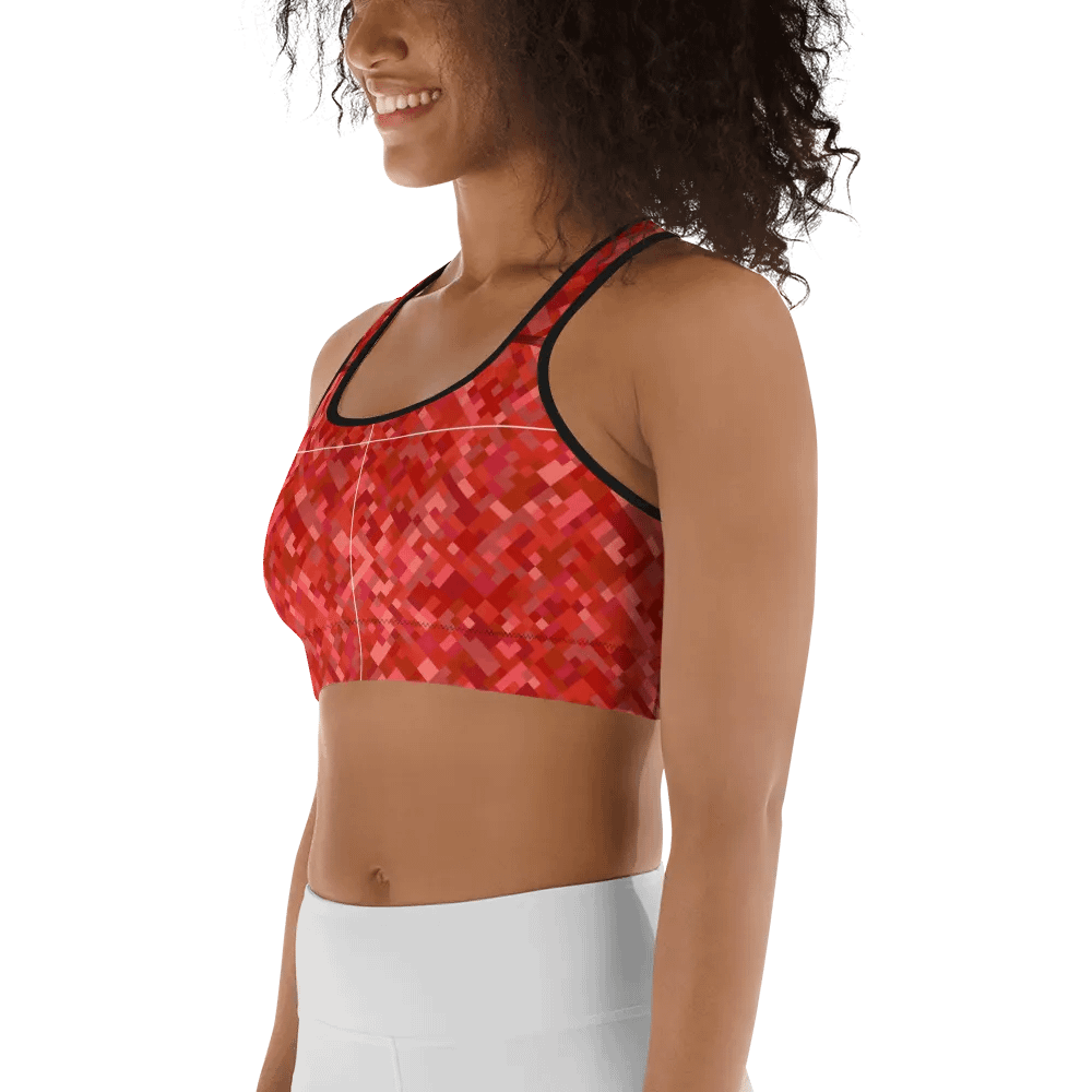 Colorful Mosaic Pattern Sports Bra - v4 product image (5)