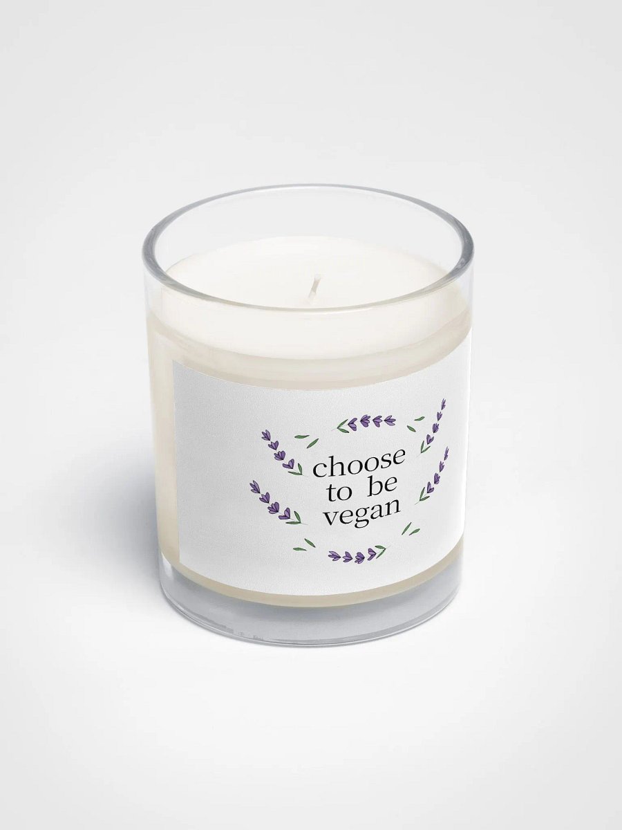 “Choose to be Vegan” Soy Wax Glass Jar Candle product image (2)