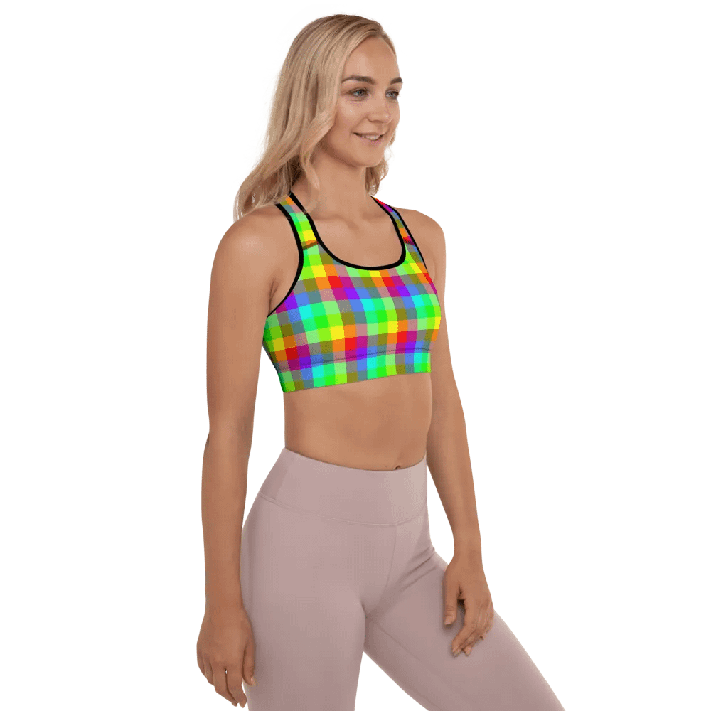 Rainbow Checker Sports Bra product image (9)