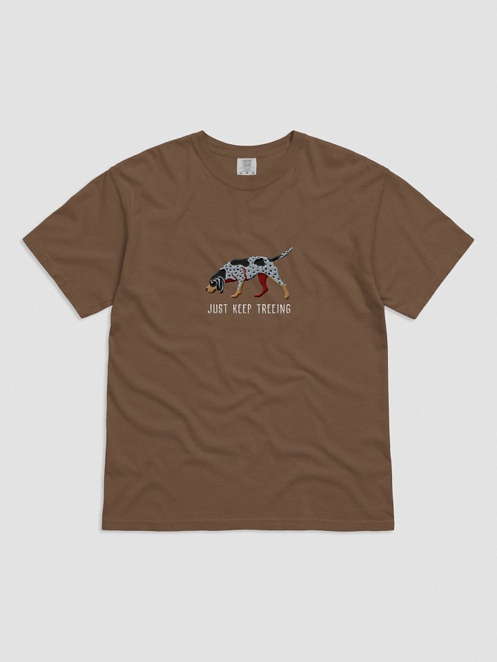 Just Keep Treeing T-Shirt(Embroidered) of a Bluetick Coonhound product image (11)