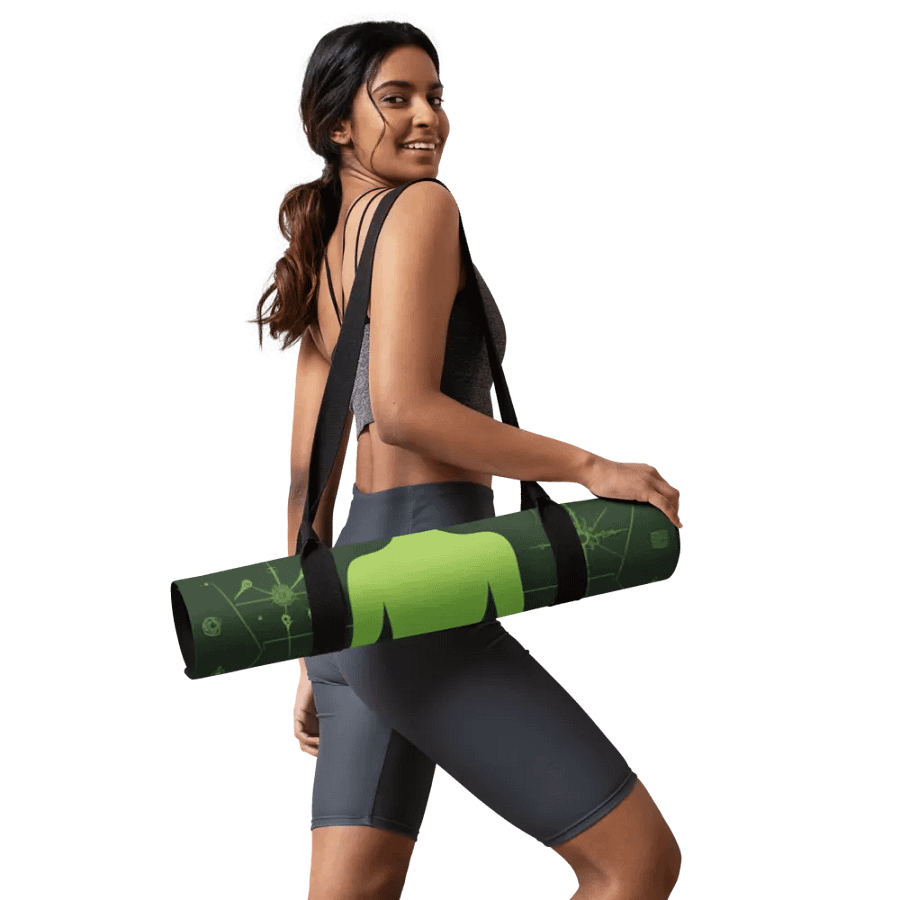 Premium Yoga Mat Featuring Dark Green Sukhasana Vibe product image (11)