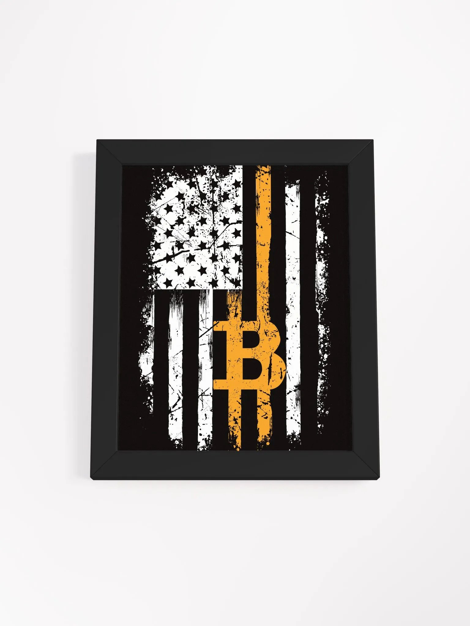 Bitcoin Flag Wall Art White product image (4)