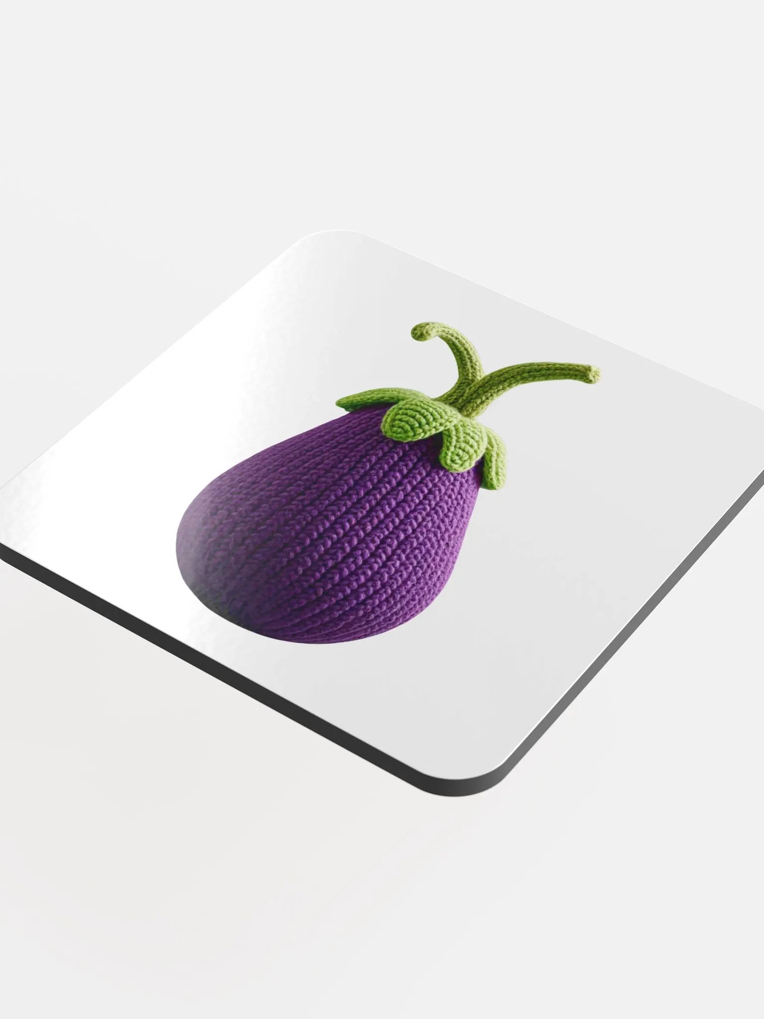 CozyAvocado Glossed Cork Coaster Egg Plant #1 product image (4)
