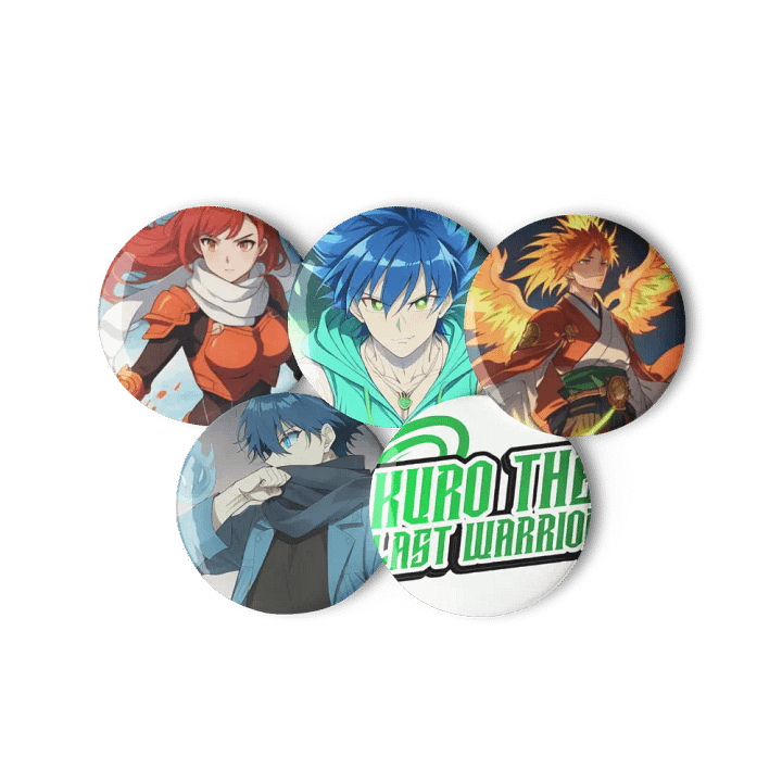 Kuro The Last Warrior Pin Button Set product image (3)