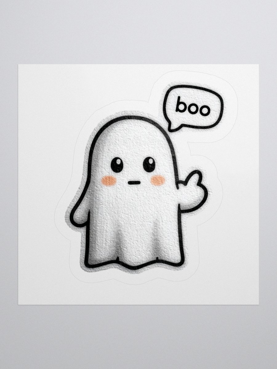 Friendly Ghost Boo Kiss Cut Stickers product image (1)