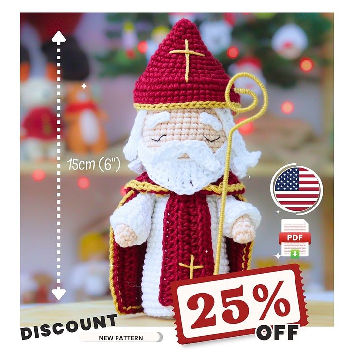 Saint Nicholas of Bari Crochet Pattern: Pre-Order NOW for a Special Discount! product image (1)
