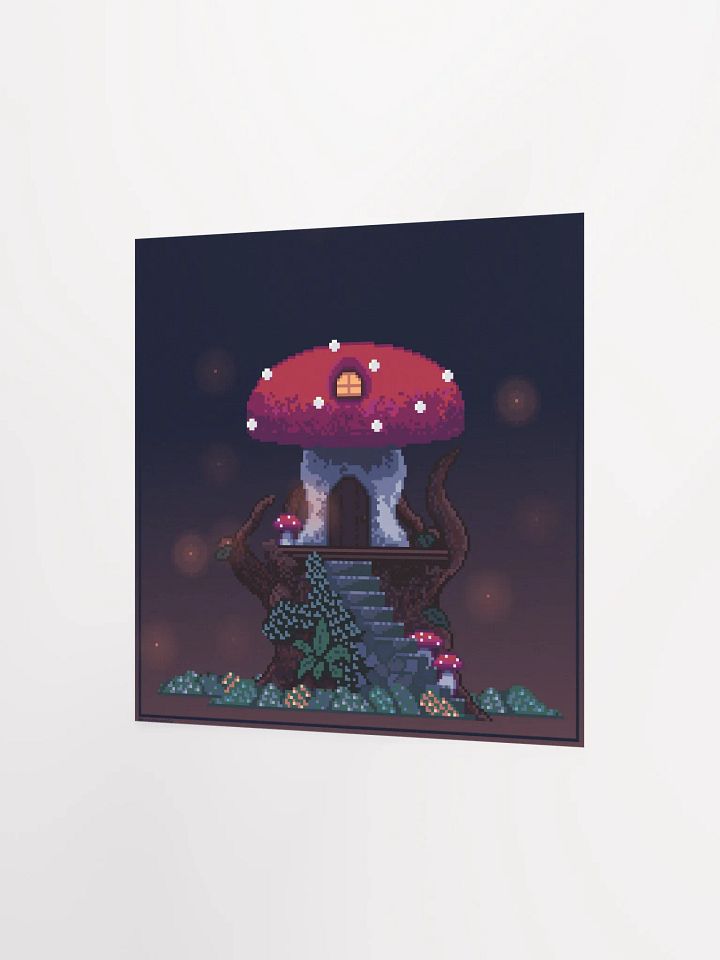 Mushroom House Pixel Art Print product image (7)