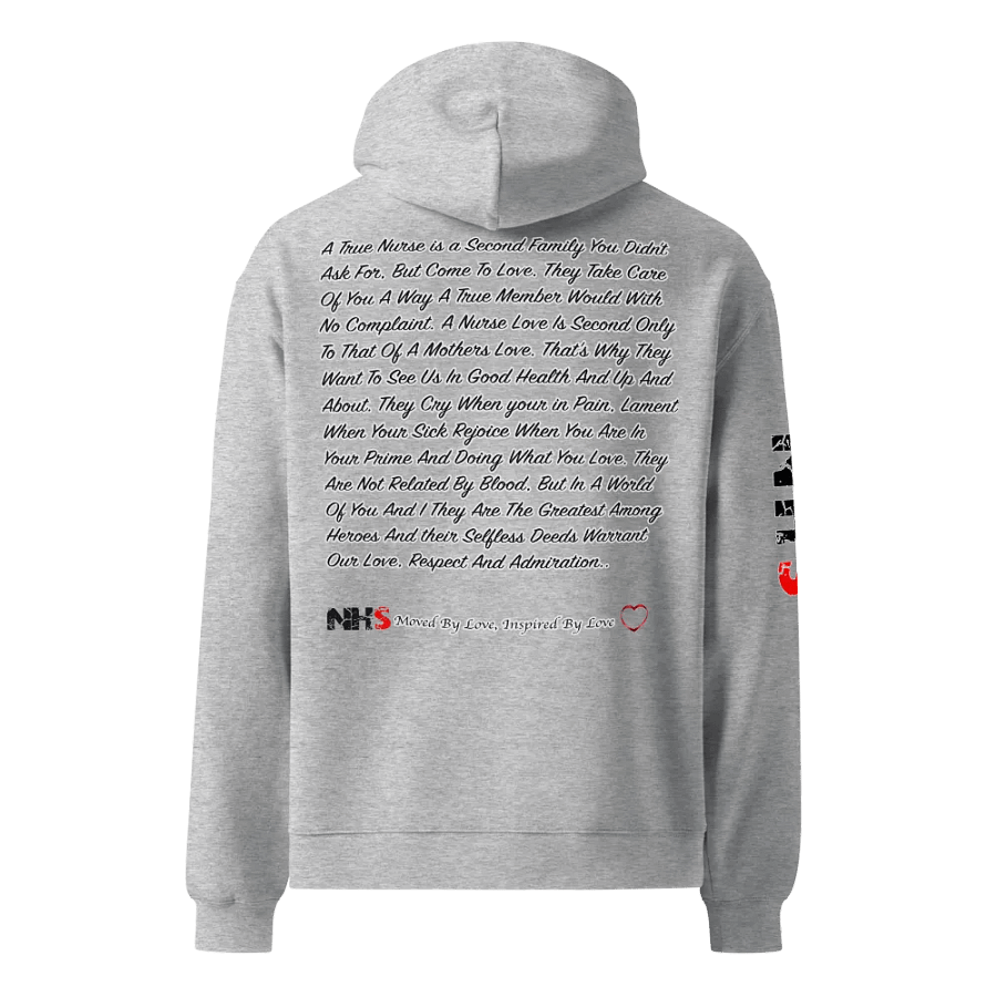 NHS Hoodie, Nurse Love, Healthcare Sweatshirt, Unbounded Love, Support NHS, Nurse Heart product image (15)