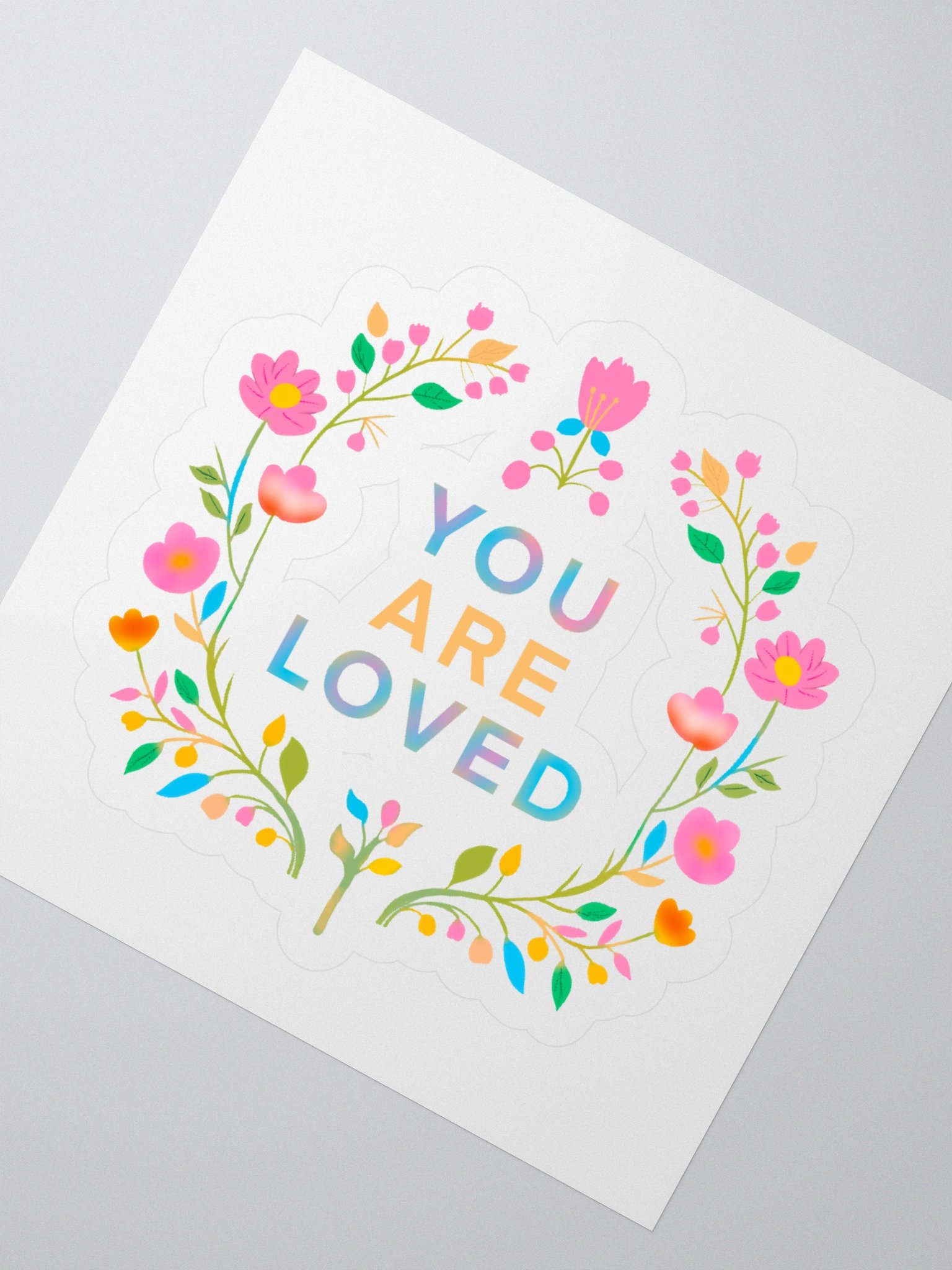 You Are Loved Floral Sticker Set product image (6)
