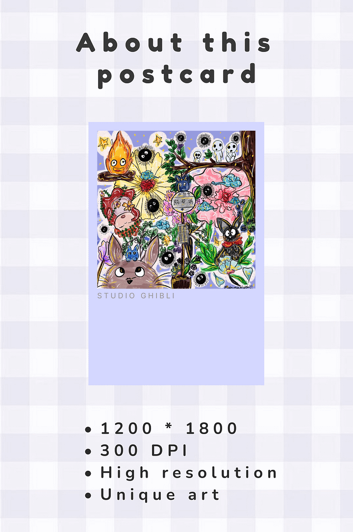 Studio Ghibli Digital Postcard | Printable | Greeting card | Art prints product image (2)