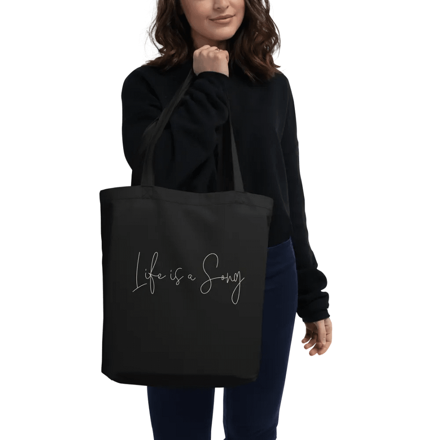 Life is a Song (Double-Sided) Black Tote product image (2)