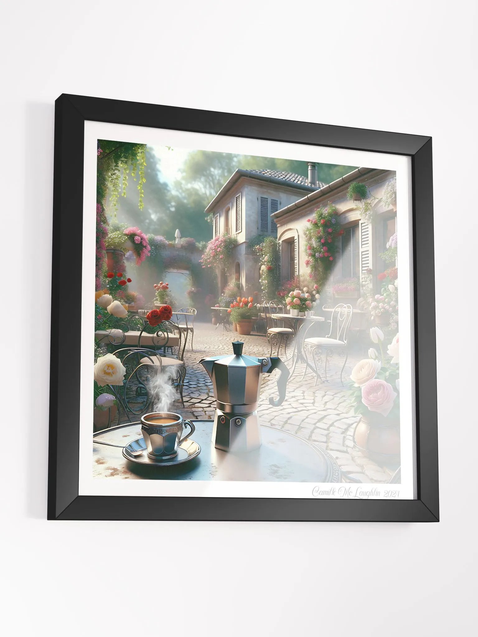 Cobblestone Café Serenity Framed Poster | Moka Pot product image (3)