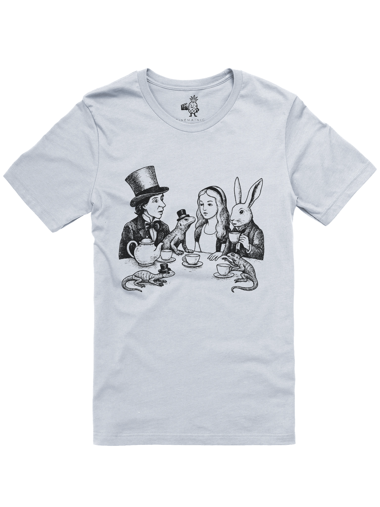 Alice in Wonderland Lizard and Mad Hatter Tea Party Unisex T-Shirt product image (1)