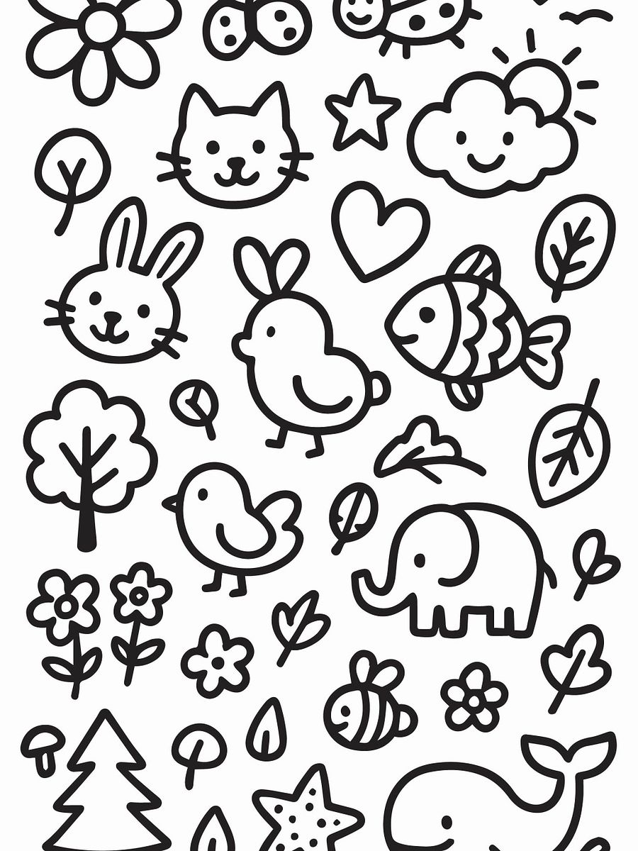 Basic Doodles Instant Download product image (5)