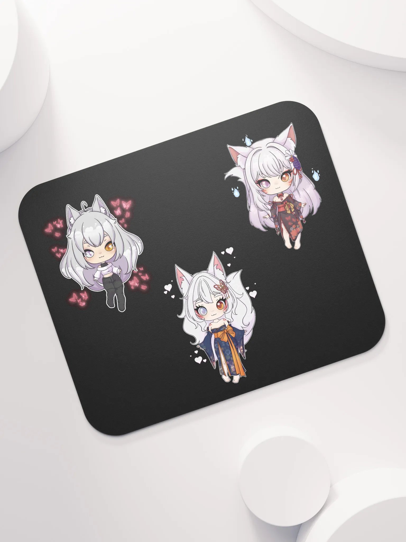 Chibi Fox Trio Mouse Pad product image (7)