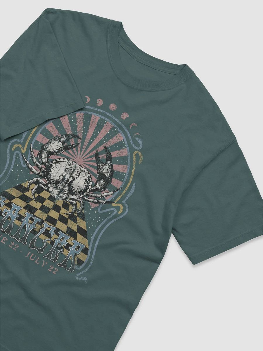 Cancer Zodiac Sign Tee | Art Nouveau-Style Grunge Streetwear T-Shirt for June 21 and July 22 Birth Months product image (13)