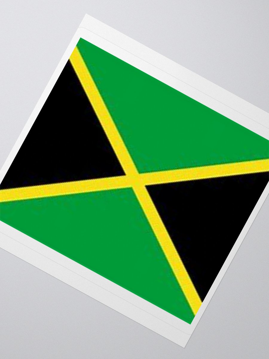 Jamaica Flag Sticker | Green Yellow Black Cross Design | Durable Vinyl | 3 Sizes product image (5)