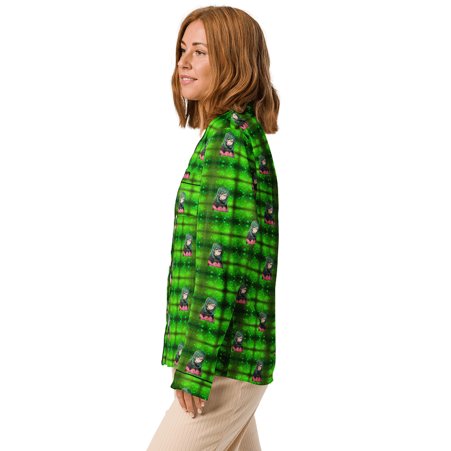 (Green WAIFU) K Women's Long Sleeve Pajama Top product image (4)
