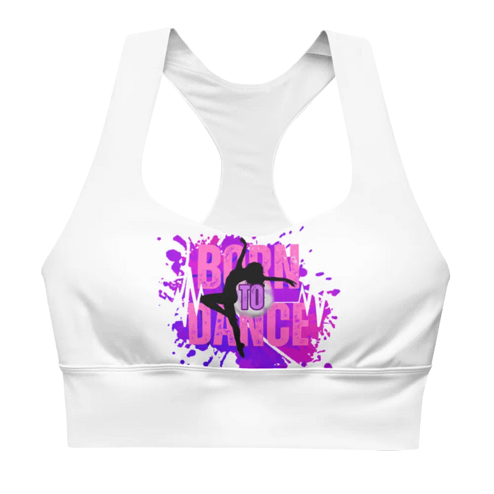 Energize Born to Dance Her Silhouette Padded Workout Sports Bra product image (1)
