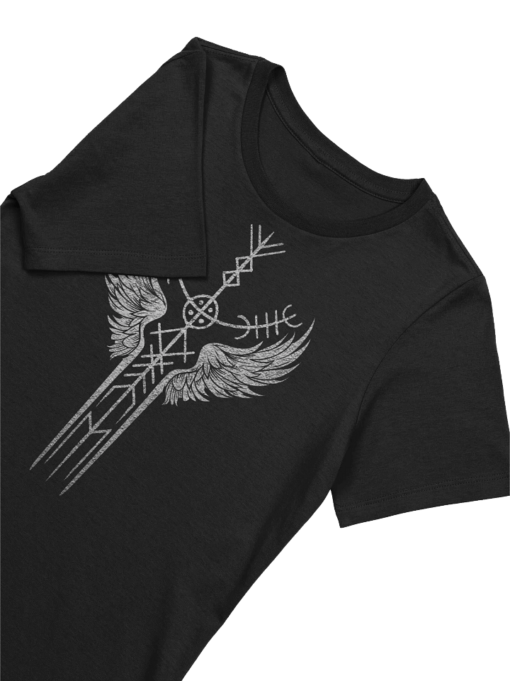 The Valkyrie Stave Women's Supersoft Relaxed-fit T-Shirt (grunge print) product image (1)