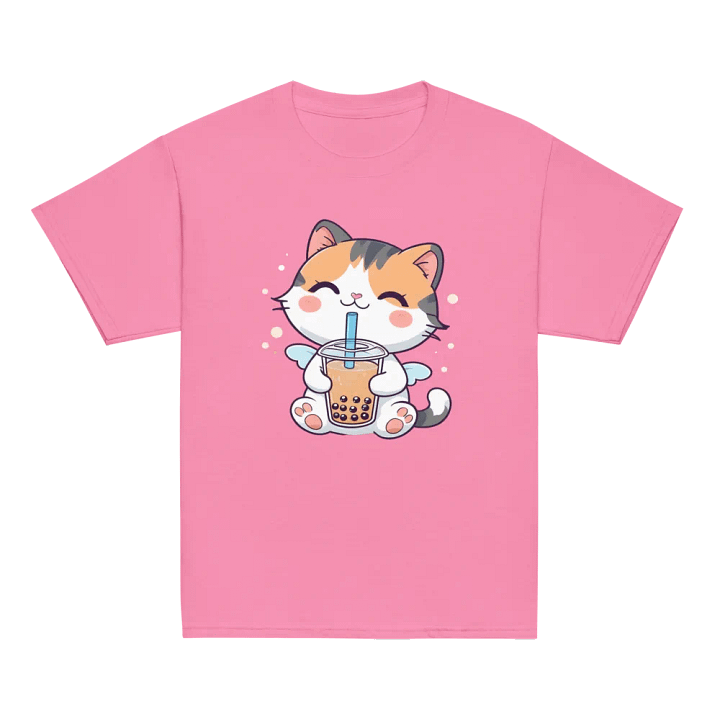 Angelic Cat Bubble Tea Youth Tee product image (7)