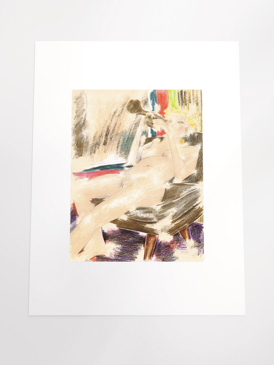 Woman Playing a Trumpet 1985 print product image (5)