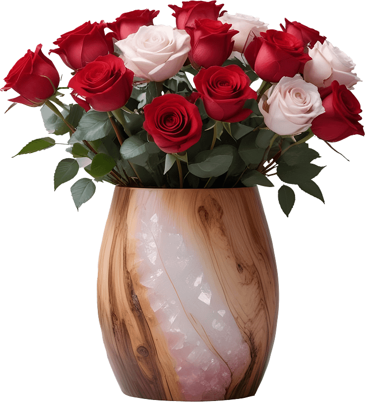 Romantic Rosewood Vase - PNG – Perfect for Valentine’s Day and Wedding Themes product image (1)