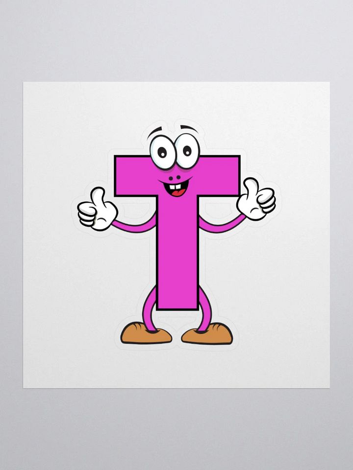 T Letter Cartoon Character Sticker product image (2)