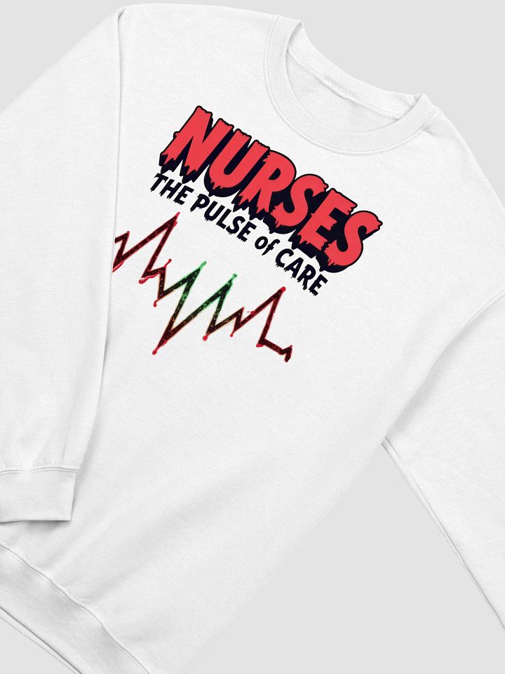 Nurses: The Pulse of Care, Heartbeat Heroes Crewneck Sweatshirt product image (14)