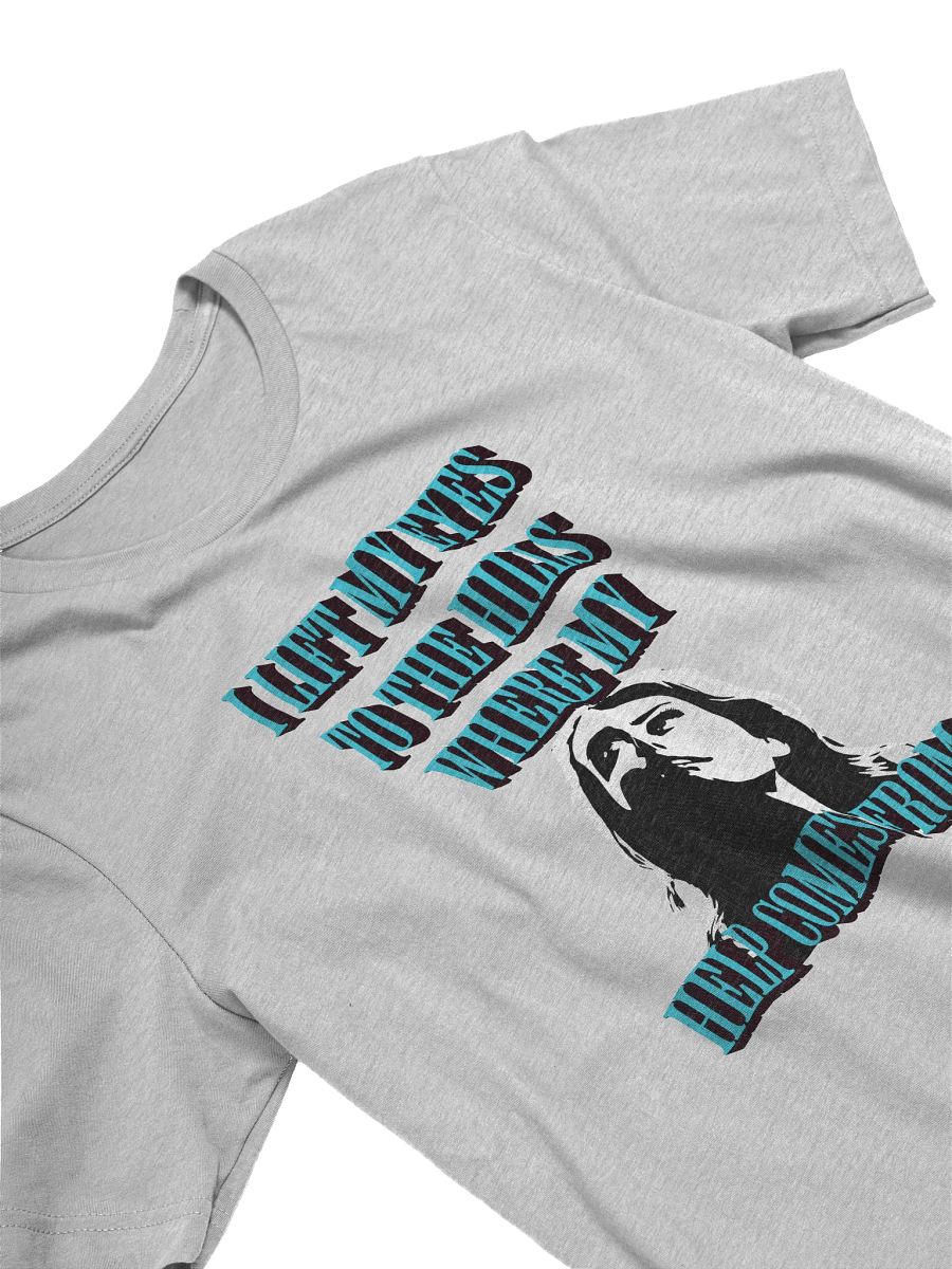 Psalms 121:1 (blue text) bella-canvas tshirt product image (3)