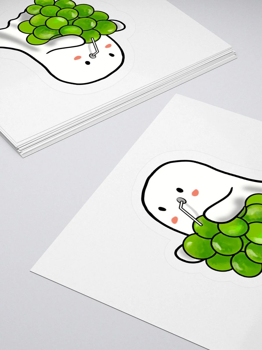 Grape-Eating Ghost Kiss Cut Stickers product image (14)