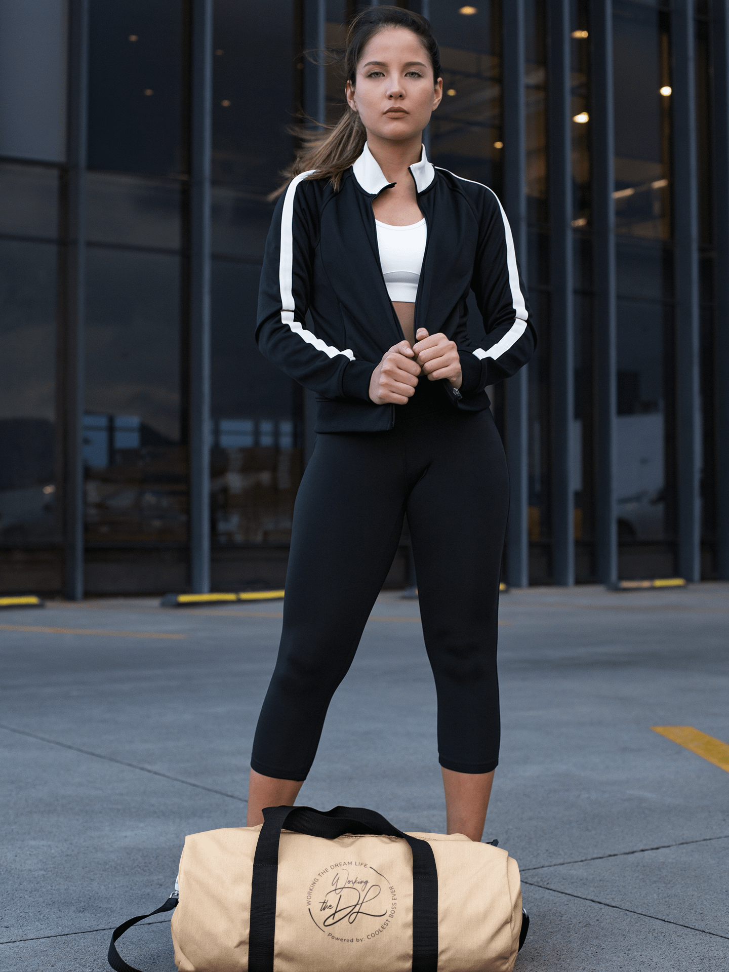 Cream All-Over Print Duffle Bag – Working The Dream Life | Premium Travel & Work Lifestyle Statement product image (5)