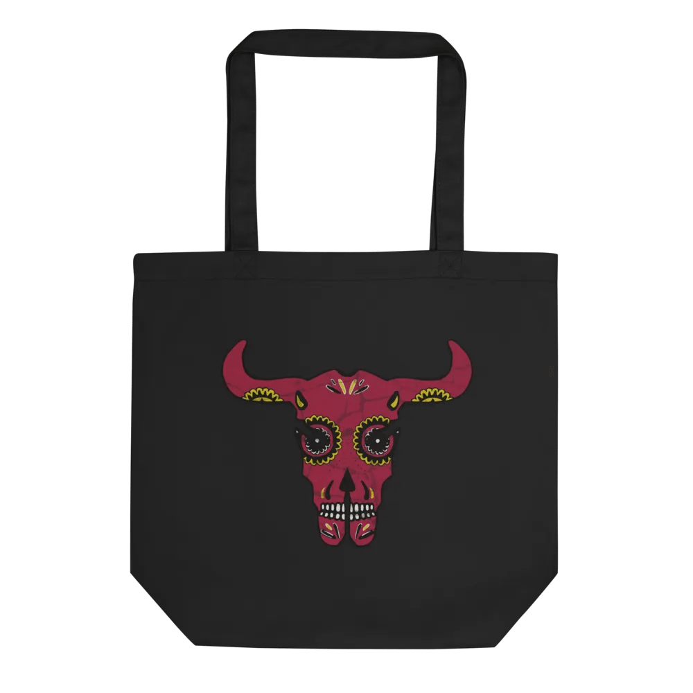 Sugar Cow Skull Canvas Tote product image (1)