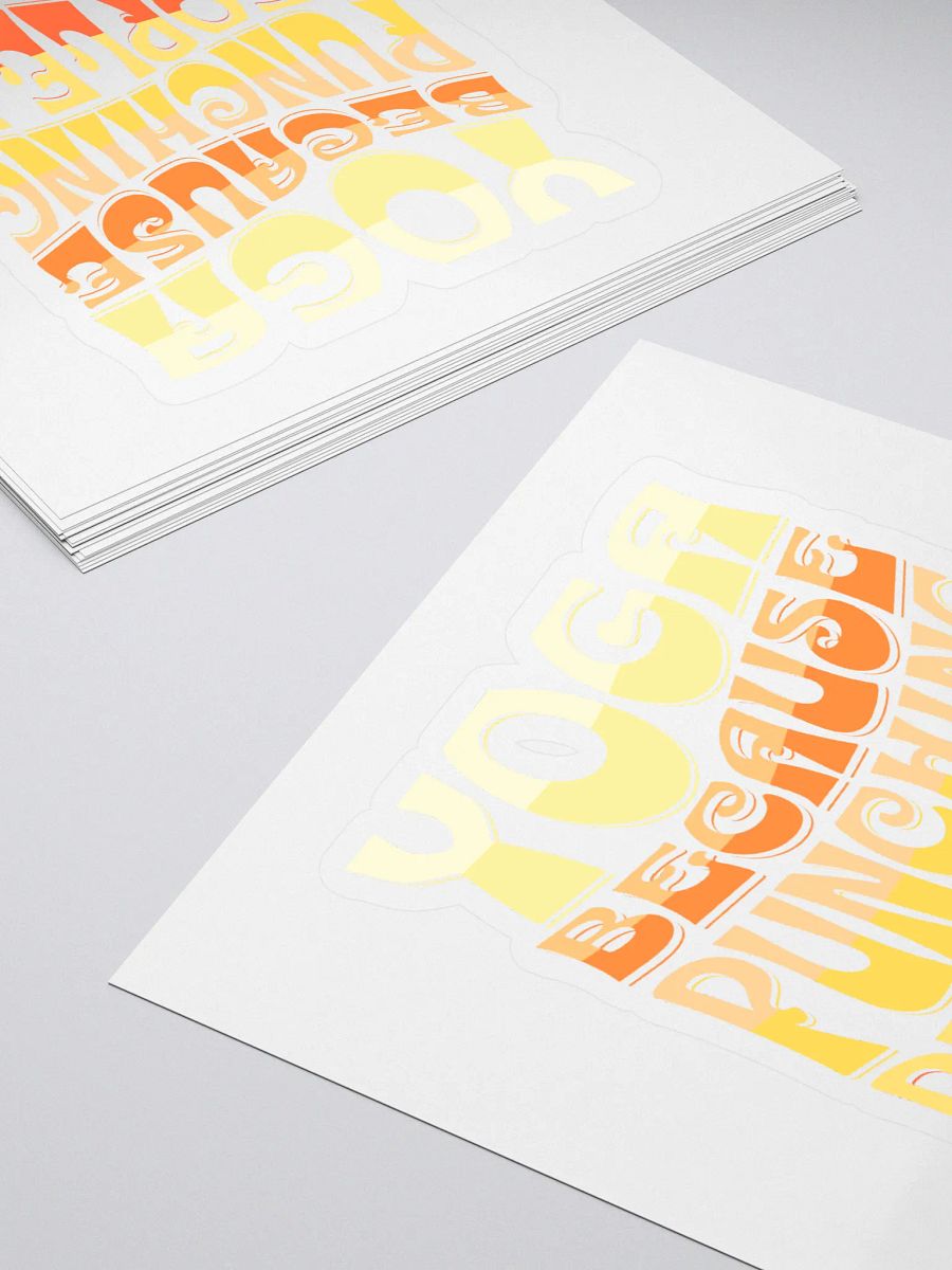 Yoga Humor Vibes Kiss Cut Sticker product image (4)