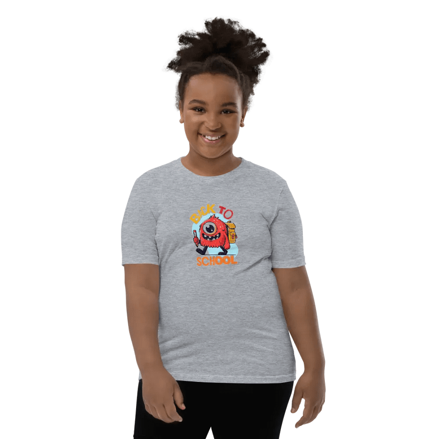 Cheerful Monster Back-to-School Youth T-Shirt product image (11)
