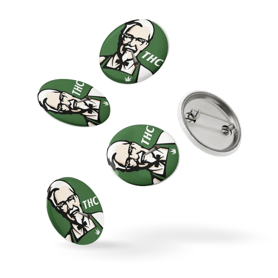 "THC" push pin button (5 pack) product image (9)