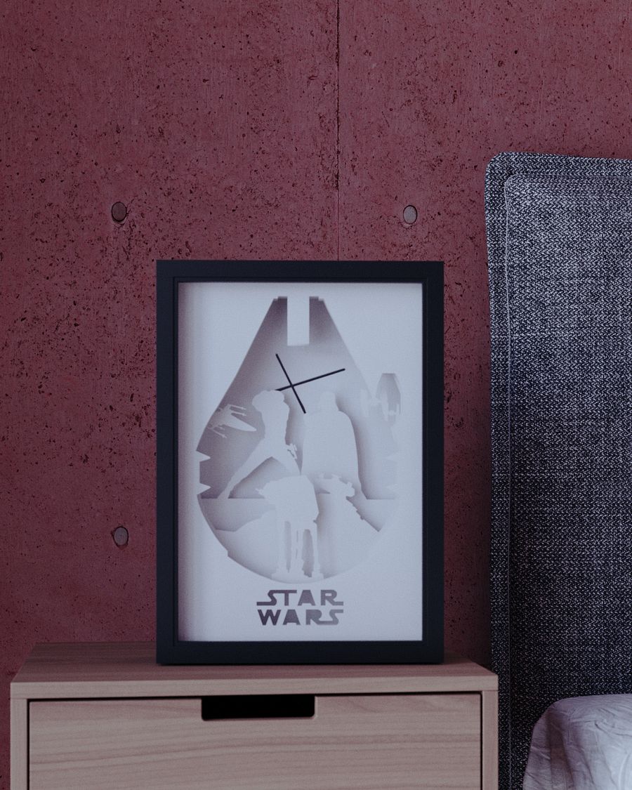 Starwars Lightbox template 2 in 1 -PDF PNG SVG DXF + Video Tutorial product image (6)