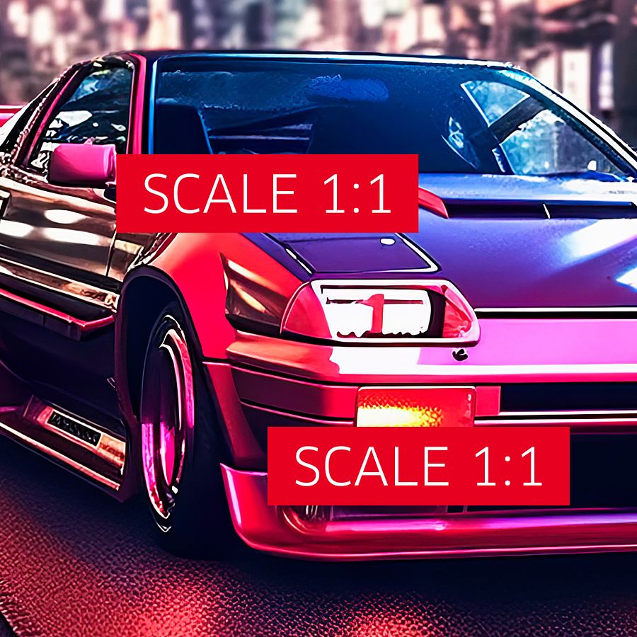 Toyota, Retrowave car on Tokyo Street, Retrowave Aesthetics [synthwave/vaporwave/cyberpunk] — aesthetic art print product image (4)