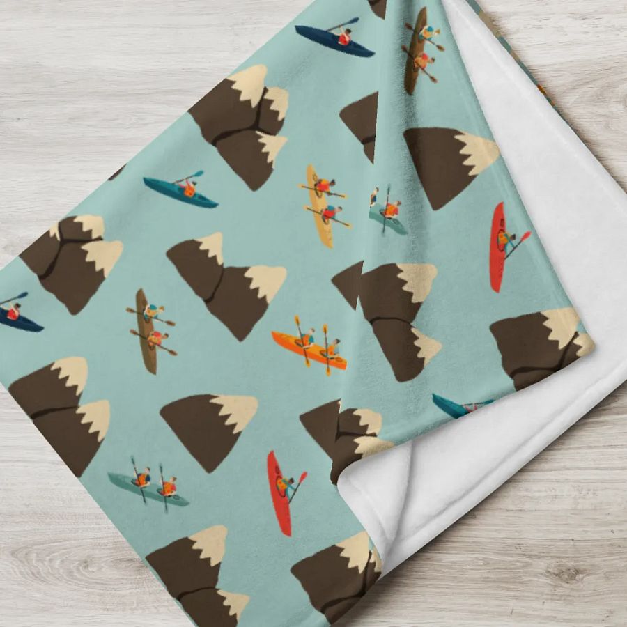 Paddling Peaks - Throw Blanket product image (6)