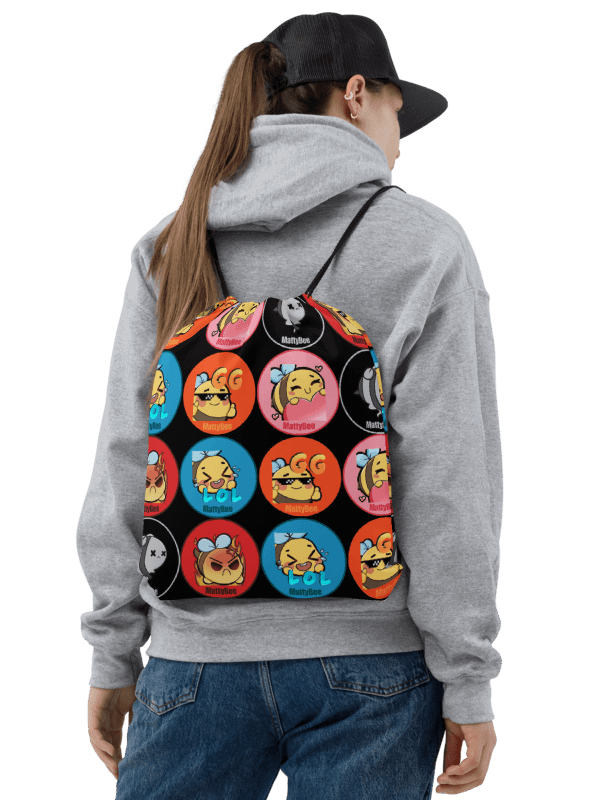 Emote Drawstring Bag - Black product image (2)