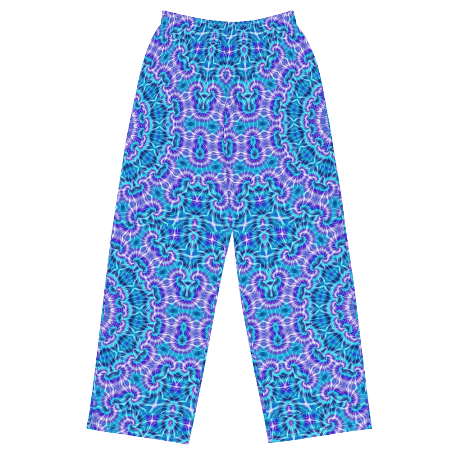 Blue and Purple Tie Dye Wideleg Pants product image (2)