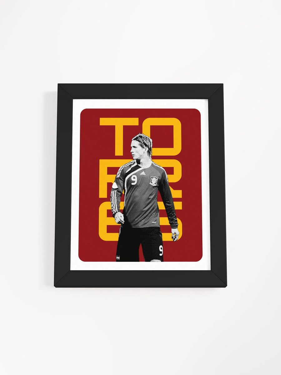 Fernando Torres BW Spain Name Art Framed Print product image (3)