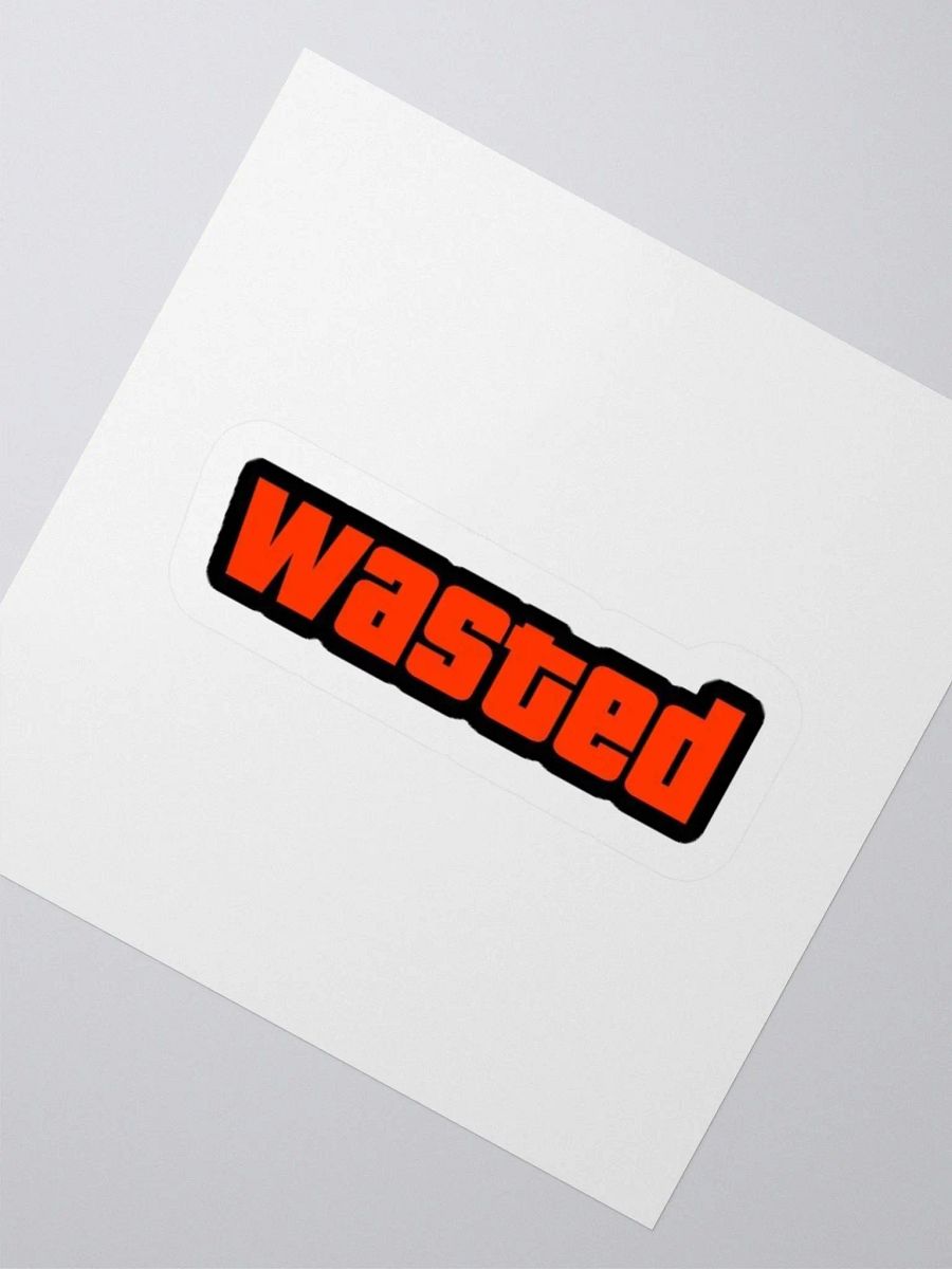 Bold 'Wasted' Kiss Cut Stickers product image (7)