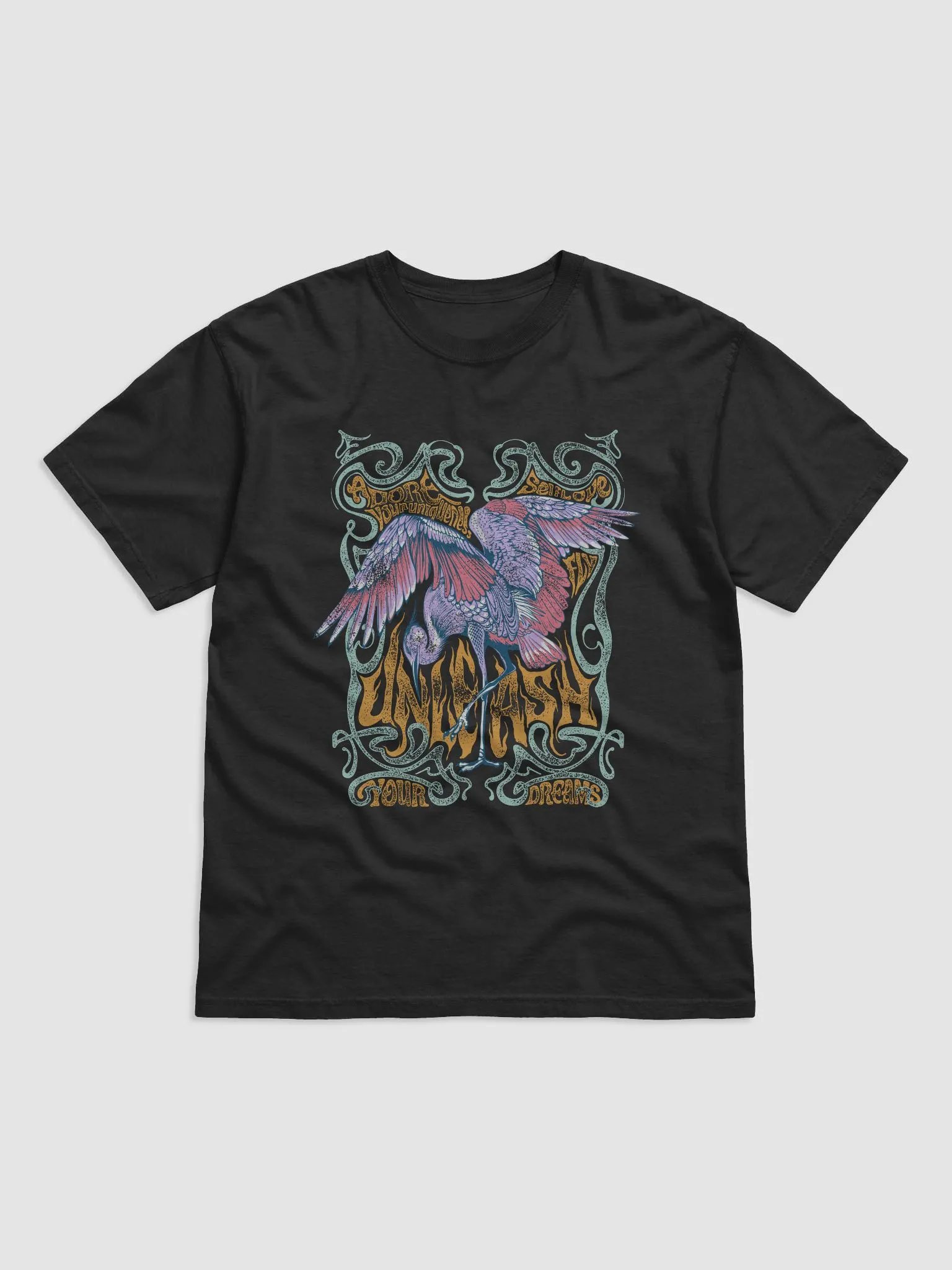 Unleash Your Dreams Tee | Art Nouveau Style Motivational Aesthetic Streetwear Design product image (5)
