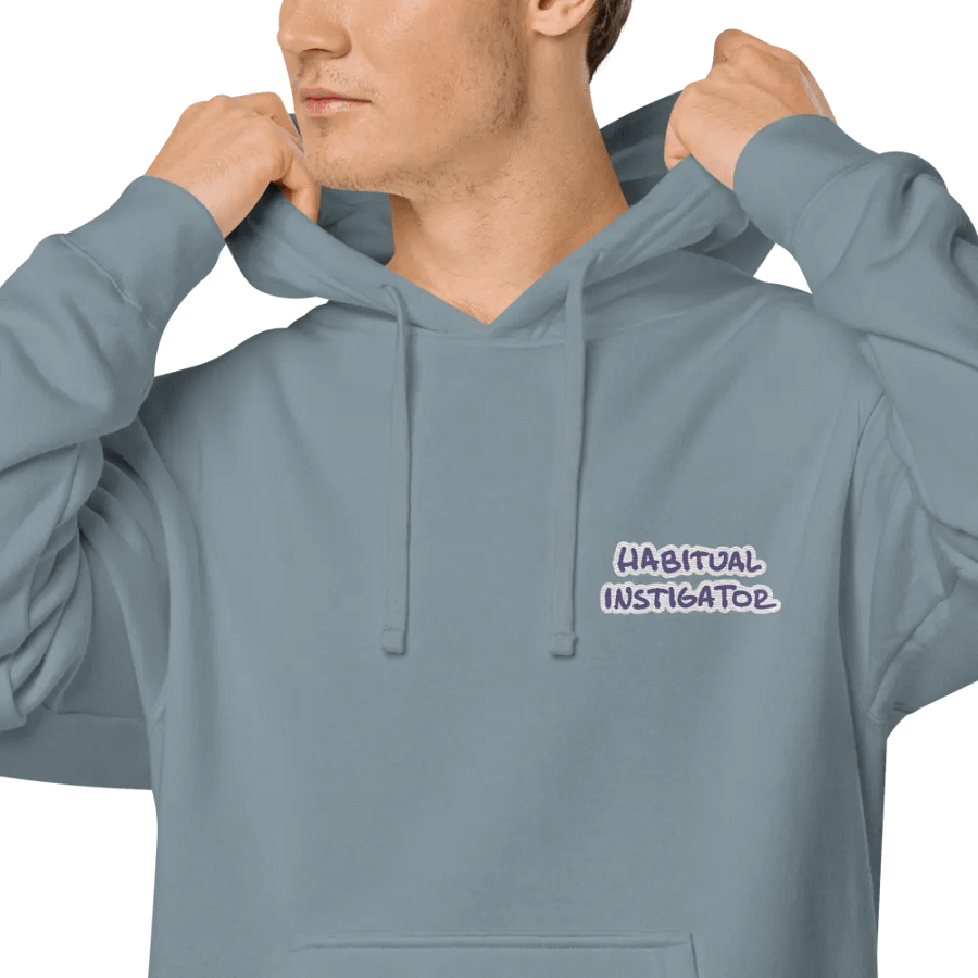 Habitual Instigator (L.C. purple bubble design) embroidered pigment hoodie product image (7)