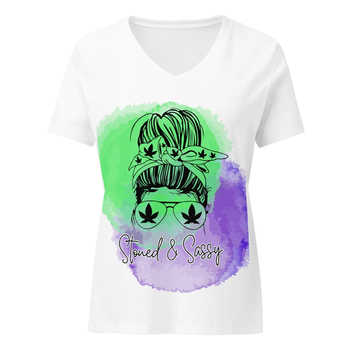 Cannabis Chic V-Neck Tee product image (1)